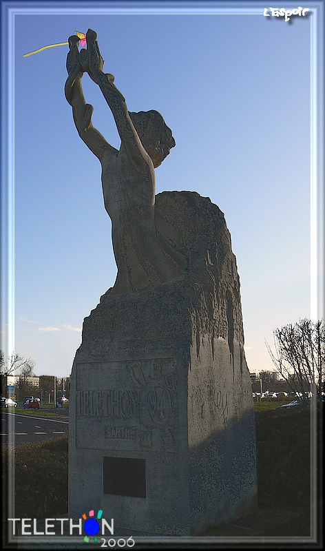 statue telethon: espoir